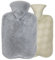 Emsmil 2 Liter Wärmflasche mit Bezug Flauschig Wärmeflasche Bettflasche Wärmbeutel mit Weichem Kuschelige Washable Hot Water Bag Groß Sicher und Langlebig für Familie Kinder Erwachsene Hellgrau