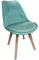 HTI living Stuhl Atlanta Velvet Uni Esszimmerstuhl Samtbezug Holzfüße Türkis