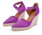 Omeslike Espadrillas da Donna con Punta Chiusa, Sandali con Zeppa, comode Scarpe estive con Tacchi Alti,Viola,40