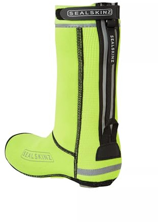 SEALSKINZ | Hempton | Unisex All Weather Water-Repellent Cycle Overshoe for Extreme Weather | Cycling Accessories | Easy to Adjust Neon Yellow