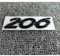 EmblèMe Logo Voiture Remplacement, pour Peugeot 206 3D Sport Lettres Insigne Autocollant Décoratifs, Matériau ABS Logo Insigne Accessoires,A