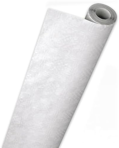 6 Tischtuchrollen Einwegtischdecken Papiertischtücher 120cm breit 50m auf Rolle weiß 40g/m² Papier mit Damastprägung