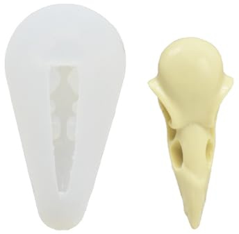 Krähenschädel Form Silikon Epoxidharz Formen Totenkopf Formen Silikon für DIY Herstellung Halskette Anhänger Dekoration Handwerk
