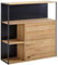 FURNARO MONZARA Hängeelement mit 1 Tür Schrank Regal Wildeiche massiv Natur geölt modern komplett montiert BHT 100x100x32 cm