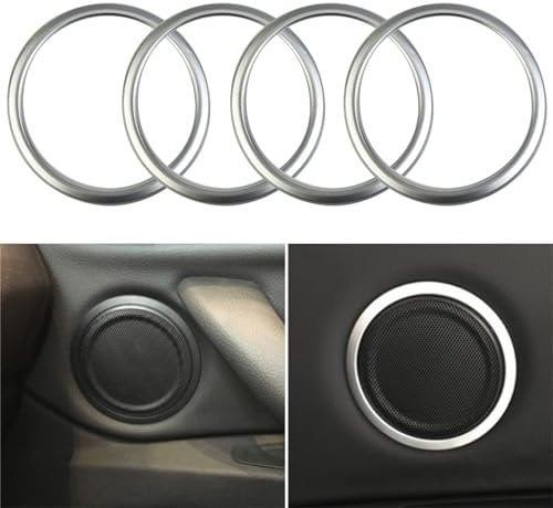 FENVY Auto Audio Lautsprecher Abdeckung für BMW X1 f48 2016 2017 2018,Dekorativ Kreis Schutz Auto Audio Dekorative Zubehör