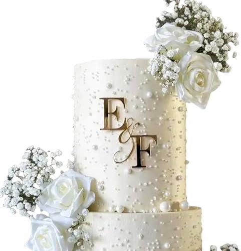 Personalisierter Tortenaufsatz Mit Namen For Paare, Personalisierter Tortenanhänger, Personalisiertes Tortenschild Mit Namen, Name For Die Vorderseite Des Kuchens, Goldspiegel