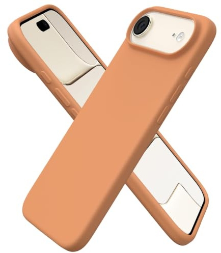 ORNARTO for iPhone Air Case,Slim Silicone Cover-Orange | 6.5,3-Layer Protection, Soft-Touch Silicone, Slim Grip, Full Coverage,Full Body Protection,Non-Slip Grip