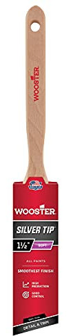 Wooster Brush 5228-1.5 Silver Tip Semioval Angle Sash Paintbrush, None