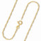Singapurkette 1.2 mm Goldkette Damen Echt Gold 333 (8 Karat) Gelbgold, Mit Stempel, Halskette Mit Federring, Länge 50 cm, Gewicht ca. 1.2 g