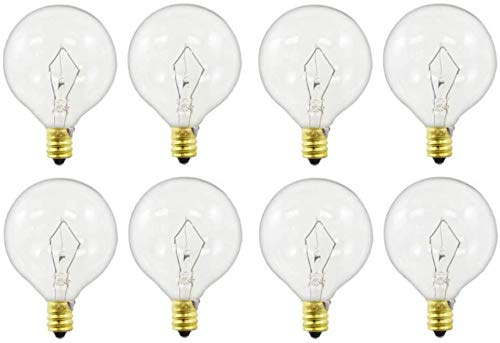 EFP Replacement Bulb for Large Scentsy Plug in Nightlight Wax Warmers and Diffusers | 25 Watt, 120 Volt Dimmable Bulb with an E12 Candelabra Screw-in Base - Includes 8 Bulbs