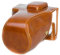 fittings4you Batteriefach Kameratasche Etui kompatibel mit Fujifilm X-T2 lang Tasche braun CC1717b