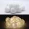 Tronje 10 LED Baumwollkugeln 6cm - 1,9m Kugel-Lichterkette 4h-Timer batteriebetrieben Lichterkugeln Warm-Weiß