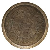 House Doctor Plateau Jhansi, laiton antique, finition variable, H : 2 cm, diamètre : 29 cm