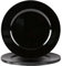 Argon Tableware Metallic Charger Plates - Black - 33cm - Pack of 6 - Metallic Finish Reusable Dining Table Setting Plates for Christmas, Party Celebrations, Restaurant Decor Placemats
