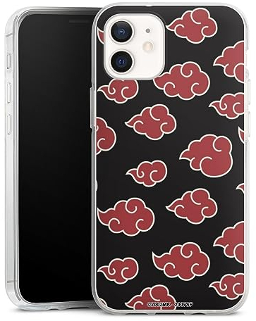 Silikon Hülle kompatibel mit Apple iPhone 12 Case transparent Handyhülle Offizielles Lizenzprodukt Naruto Shippuden Akatsuki