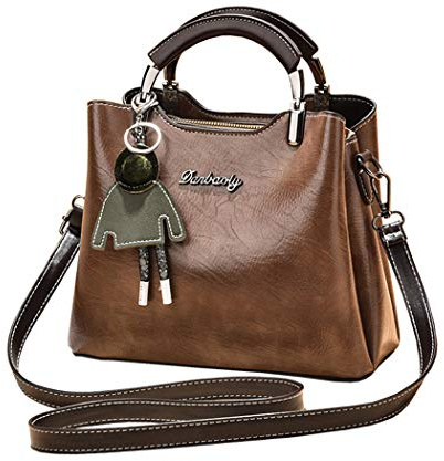 BUKESIYI Damen Tasche Umhängetasche Handtasche Frauen Klein Schultertasche Weekender Lack PU Leder DE77257