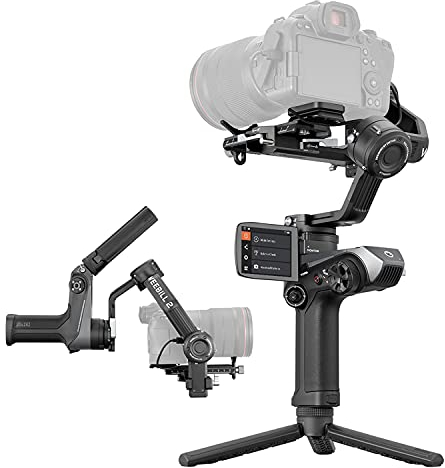 Zhiyun - Stabilizzatore fotocamera mirrorless/reflex Weebill 2, treppiede, 3 assi, 2.8 color touchscreen, alluminio, nero + borsa