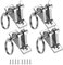 TINGZHIGO Bimini Top Deck Hinge with Quick Release pin, Bimini Top Fitting Hardware 90° Deck Hinge, 316 Stainless Steel, Installation Screws(4 Packs)