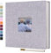 Vienrose Album Photo Autocollant 60 Pages Albums Photo DIY 10X15 Albums Photo Souvenirs Couverture en Lin Cadeaux de Mariage Noël Valentin Cadeau d'anniversaire Anniversaire Enfants Gris