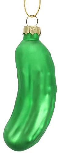VALICLUD Weihnachtsgurke Weihnachtsbaumschmuck Mundgeblasenes Glas Baumschmuck Gurke Geschenke Grüne Gurke Hängende Ornamente