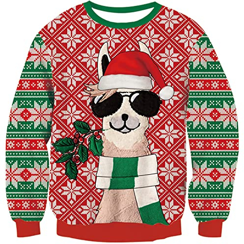 kids4ever Kinder Unisex Weihnachtspullover Strickpullover Rentier Rudolph Warmer Langarm Weihnachtspullis Gestrickt Pullover Sweatshirt für Jungen Mädchen 7-13 Jahre