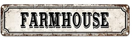 Cartello stradale per fattoria, regalo per amanti della fattoria, cartello stradale, stile vintage, rustico, 15 x 60 cm