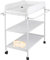 Mesa cambiador 2 en 1 con bañera de hidromasaje, de nacimiento a 12 meses, carga máxima de 14 kg, cómoda cambiador para bebé con cinturón de seguridad y almacenamiento, 84 x 72 x 90 cm (blanco)