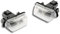 Lot de 2 Eclairages de Plaque Immatriculation Feux de plaque avec ampoule pour BERLINGO, C3, C4, C5, DS4, SAXO, XSARA, 206, 207, 306, 307, 308, 406, 407, 5008 et PARTNER - OEM 6340A3 6340.A3