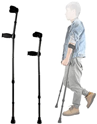 Tragbare Faltbare Krücken, Carbon Fiber Unterarmgehstützen, Medizinische Leichte Gehhilfen Mit Aufbewahrungstasche Für Erwachsene Mit Frakturen, Rehabilitation Walking