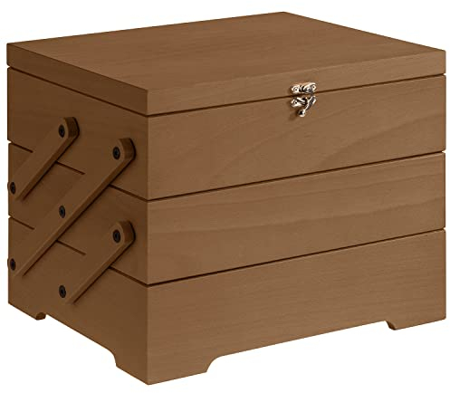 APS 11712 Buffet Box aus hellem Eichenholz, 70,5 cm x 37 cm, H: 53,5 cm, inkl beschreibbarer Deckelunterseite zur platzsparenden Nutzung am Buffet