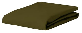 ESSENZA Spannbettlaken Minte Moss, 200x200 cm - 100% Baumwollsatin 300TC - Uni