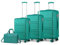 KONO Kofferset 4 Teilig Hartschalekoffer mit TSA Schloss Gepäcksets Handkoffer Mittelgroß Groß Trolleys mit 40x20x25cm Ryanair Reisetasche (55cm/65cm/74cm Koffer Trolley Set und Tasche), Türkis