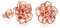 Orecchini a forma di rosa Orecchini a fiore in argento sterling 925 Orecchini a bottone in oro rosa Gioielli Regali per donne Ragazze Mamma Madre Moglie Fidanzata