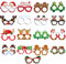 XINDY Weihnachtsbrillen, 17 Stück Lustig Brillen Weihnachten Partybrille Weihnachtsverkleidung Brillen Foto Requisiten Weihnachtsbrille für Erwachsene Kinder Weihnachtsdeko Weihnachtsassesoires