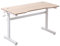 Vinsetto Höhenverstellbarer Schreibtisch mit Kurbel, Moderner Schreibtisch mit manueller Verstellung für Büro und Zuhause, 120x60x72-117cm, Weiß