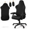 Housses de Chaise de Gaming,Housse Chaise Gaming Universel Housses de Chaise de Jeu Extensibles Chaîne Latérale Housse de Chaise avec Housses D'accoudoirs pour Chaise de Jeu D'ordinateur (Noir-U)