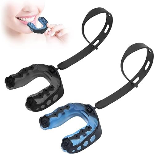 Mundschutz,mundschutz football,2 Stücke Mundschutz, Sport-Mundschutz mit Gurt, für American Football, Kampfsport, Boxen, Kickboxen, Hockey, Football Erwachsene,55mm