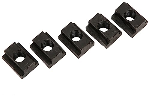 Spanntisch-Nutenstein-Set – 5 Stück M12 T-Nutensteine, Langlebige Schwarze Oxid-Oberfläche, für Werkzeugmaschinentische