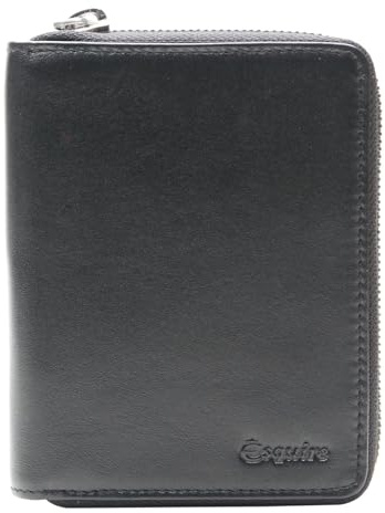 Esquire Geldbörse Silk 02 Zip Around Wallet Black schwarz