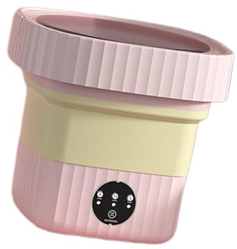 FytStycale Lavadora Portátil para Viajes con Diseño Compacto, Rosa, Individual
