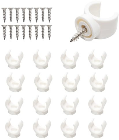 Pocoxll 50Pcs 3/4 Inch PEX Pipe Clamps Clips,Pipe Hangers Clamps,White Plastic U Pipe Clamps, Essential Pipe Clamps for Secure Pipe Installations