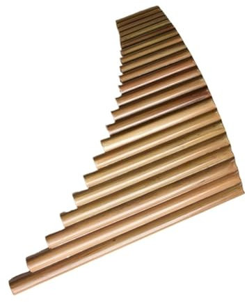 Panflöte aus Kunststoff C/G 16-Rohr Panflöte Natur Bitter Bamboo Panflöte Stimmlack mit Tasche(C)