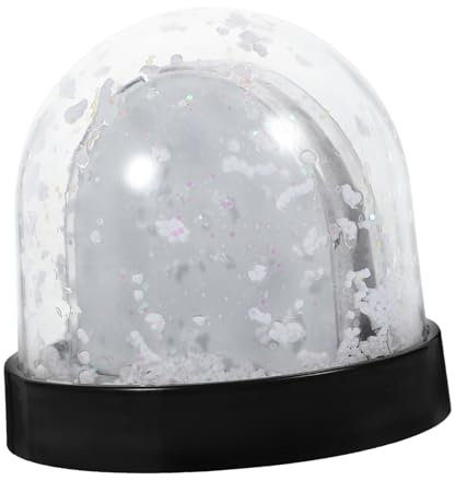 Zerodeko 4stücke Fotokugel Schneekugel Mit Sublimationsdruck Leere Schneekugel Für Kreative Bastelideen Für Feiertage Und Geburtstage Mit Schwarzem Sockel