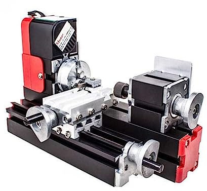 Macchina lucidatrice per gioielli Strumento fai-da-te Mini tornio rotante in metallo di grande potenza, motore da 20 W 20000 giri/min, un set di macchine multifunzione in metallo in miniatura Lucida
