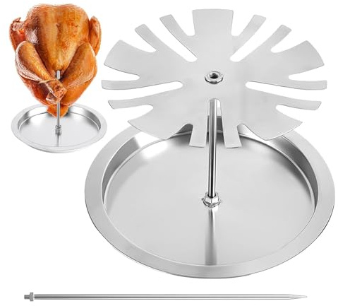 Hähnchenschenkel-Grillrost | Drumstick-Halter | Hähnchenschenkel-Grillständer | Hähnchenschenkel und Flügelhalter | Hühnergrill-Gestell Beinbräter | 15 Schlitze Hühnerflügelgestell mit Abtropfschale