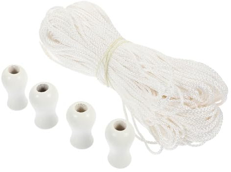 Cabilock Cuerda De Poliester Cordón Trenzado para Persiana Elevadora Cuerda para Persiana De Aluminio Perillas De Cordón Ciego Extremo del Cable De Sombra De Madera
