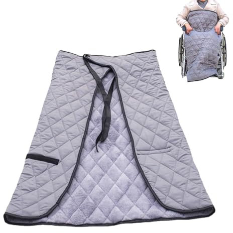 Rollstuhldecke, 2PCS Winter Winddichte Wärme Rollstuhl Decke Wasserdichte Rollstuhl Fußsack Verdickter Plüsch Kniedecke Beindecke Erwachsene Decke Kissen Für Rollstuhlfahrer Zubehör-120*117cm