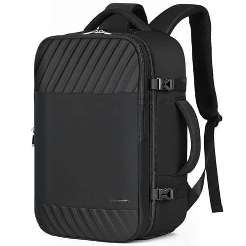 Lekespring Zaino Ryanair 40x20x25 Zaino da Viaggio Aereo Bagaglio a Mano, Zaini Porta PC Uomo Donna con Scomparto Scarpe, Borsa da Cabina per Easyjet Vueling Wizz Air, Lavoro Scuola Trekking, Nero