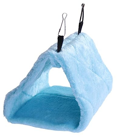 Generisch Haustier-Hängemattenbett Rattenhamster Hausbett winterliches Vogelbett Igel Kuschelsack Papagei hängen vogelhaus Bird House Vögel schlafen im Bett Papageien-Plüsch-Hängematte Blue