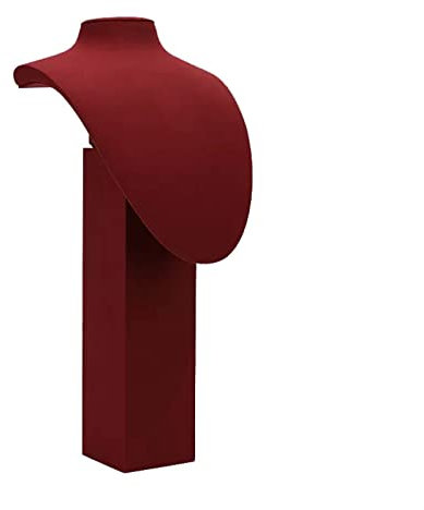 Bijoux PréSentoir Grand présentoir à bijoux collier chaîne bijoux buste support présentoir, colliers rouges présentoir collier mannequin, collier buste bijoux buste support Porte-bijoux(Grand)